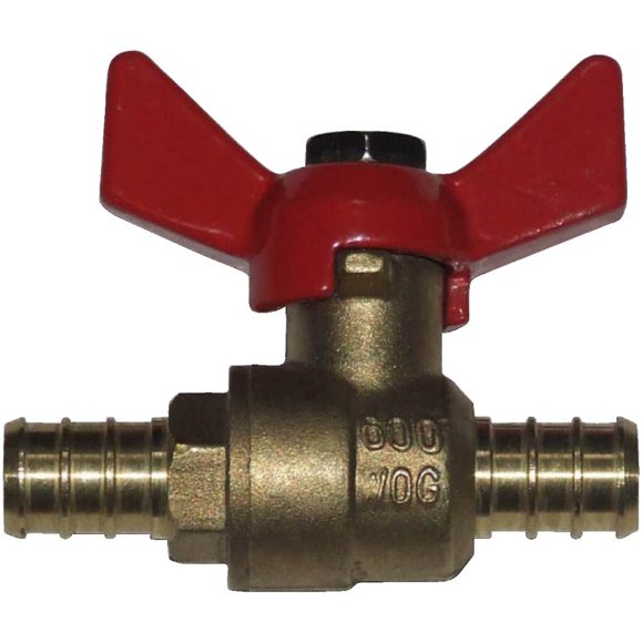 1/2" PEX Brass T-Handle Ball Valve