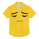 thumbnail image 2 of Ceisia Men's Funny Expression Print Short Sleeve Button Down Casual Beach Shirt Yellow XXXXXL Gifts, 2 of 5