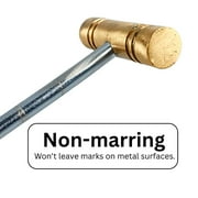 ARTESIA TOOL 9.5 24.1 cm Double Ended Brass Mini Mallet Hammer 2 5.1 cm Head 0.5 1.3 cm Striking Surface Each End Anodized Aluminum Handle with Textured Grip