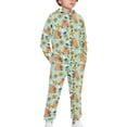 thumbnail image 4 of Uorisanigo Youth Kids Activewear Set 2-piece Long Sleeve Mandala Floral Capybara Pullover Hoodie & Jogger Pants Set Fall Winter Outfits Oversized Girls Boys Sweatsuit Sets, 4 of 7
