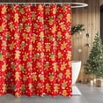 thumbnail image 7 of Merry Christmas Shower Curtain 72x72 Inch Christmas Gingerbread Shower Curtains for Bathroom with Hooks Xmas Bathroom Winter Holiday Home Bath Decor Waterproof Fabric, 7 of 7