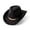 Black, variant on Western Cowboy Hat With Ethnic Style Wool Mid Brim Performance Hat For Outdoor And Casual Wear Army Green One Size