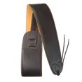 thumbnail image 2 of Leather Guitar Strap Acoustic Electric Guitar Bass Black Synthetic Wide Padded, 2 of 7