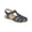 Dark Blue, variant on Womens Birdy Leather Strappy Sandals