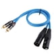 thumbnail image 4 of Cable de audio HIFI de 2 conectores XLR a 2 conectores RCA para mezclar amplificadores 50cm, 4 of 7