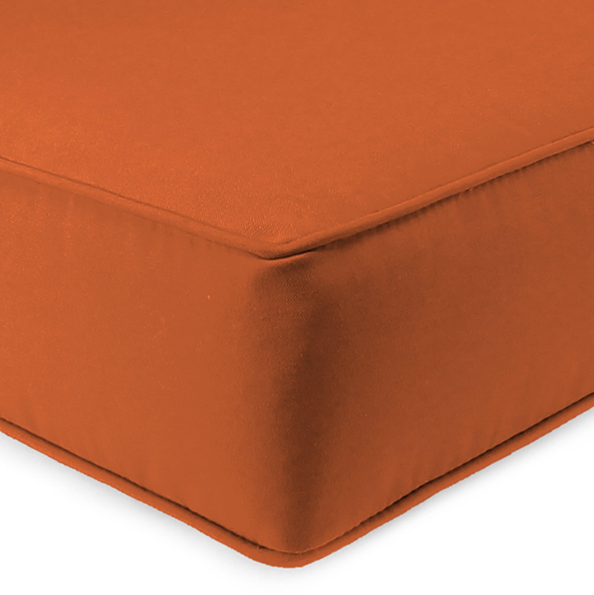 Jordan Manufacturing Sunbrella 46.5" x 24" Canvas Rust Solid Rectangular Outdoor Deep Seating Chair Seat and Back Cushion with Welt