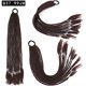 thumbnail image 1 of Zhuge 2 extensiones de cola de caballo trenzada sintética, accesorios de moda para el cabello para mujeres, marrón jengibre, 1 of 2