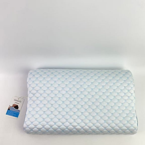 Gloawly Pillows,Neck Pillow Memory Foam Pillows - Cooling Neck Support Pillow for Pain Relief, Ergonomic Cervical Pillow for Sleeping, Orthopedic Contour Bed Pillow