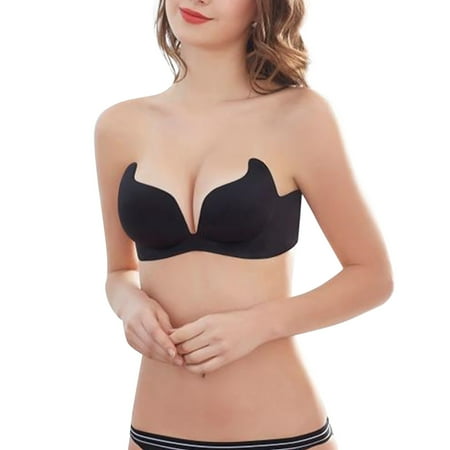 

Women Seamless Breathable Bra Push Up Strapless Sticky Adhesive Backless Bras Reusable Magic Bra For Women