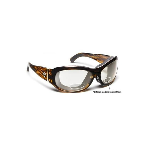 7eye 310640B Briza Sharp View Clear Plus 1.50 Reader Sunglasses- Sunset Tortoise - Small & Large