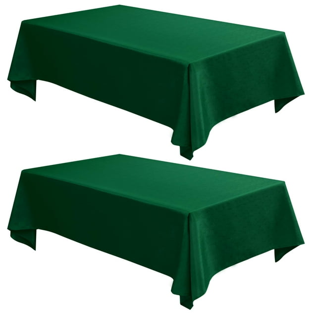 Manteles de Lino Sintético Ajustables Navidad Paquete de 2 150x300cm Verde