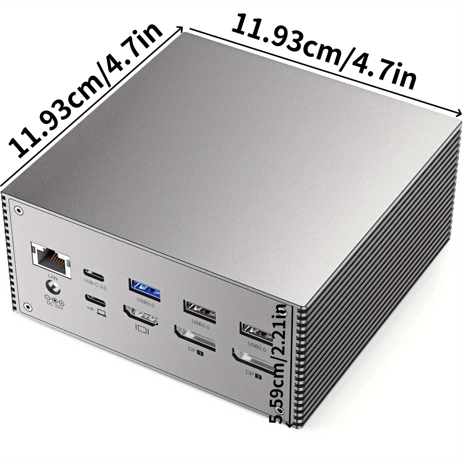 Universal USB-C 4K Triple Display Docking Station with Charging Support for MacBook Pro & Windows Type C Systems (2 4K DP, HDMI, 6 USB Ports, 60W USB PD), Extended Display for macOS