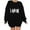 Black, variant on Halloween Sweatshirts Women Letter Print Long Sleeve Shirts Fall Holiday Crew Neck Pullover Tops