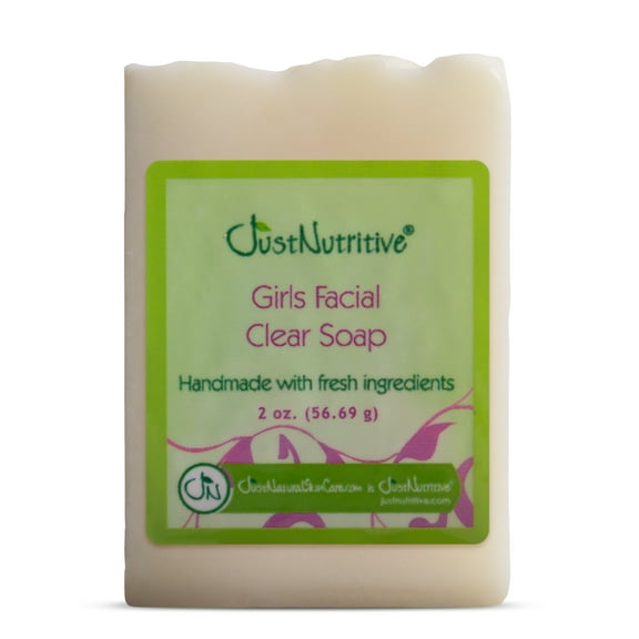 Just Nutritive Acne-Prone Sensitive Skin Soap for Girls, Clear Skin Made Naturally, 2oz