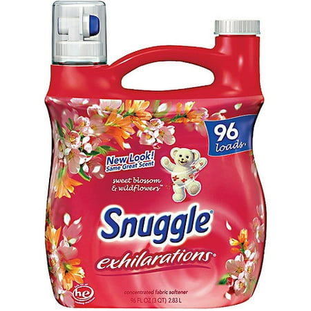 Snuggle Exhilarations Liquid Fabric Softener, Sweet Blossom & Wildflowers, 96 fl oz
