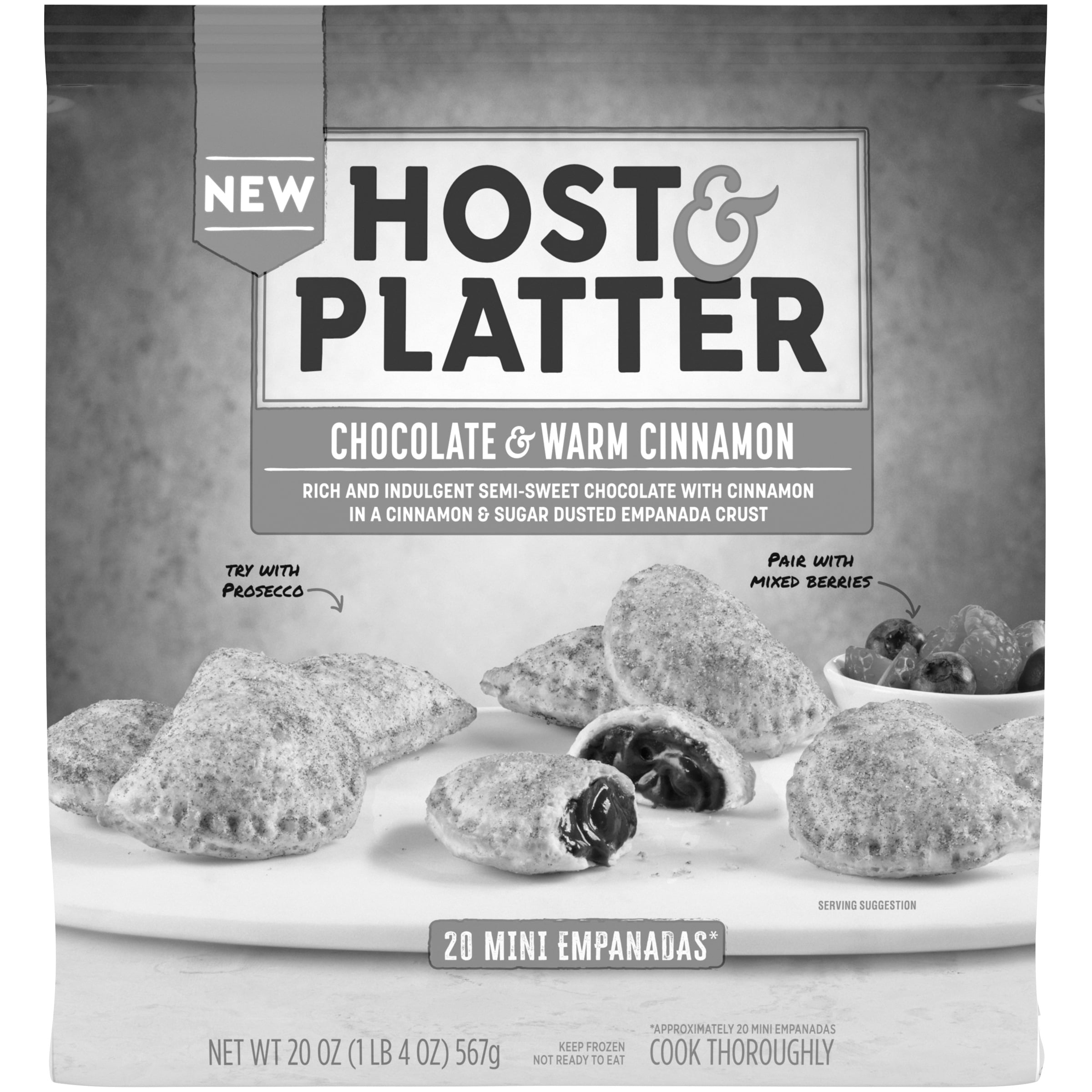 Host Platter Chocolate Warm Cinnamon Mini Empanadas 20 Ct Bag