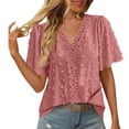 thumbnail image 2 of Womens Summer Short Sleeve Shirts Casual Vacation Tops Lightweight Blouses Trendy 2026, 2 of 6