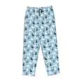 thumbnail image 4 of Xecao Black White Gray Rabbit Women's Straight Lounge Pajama Pants: The Epitome of Relaxed Sleepwear, 4 of 9