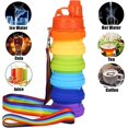 thumbnail image 3 of Botella de Agua Deportiva BRILLAR Plegable Silicona Arcoíris 500 ml, 3 of 5
