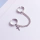 thumbnail image 5 of Anillos de de cadena,Retro cruz anillo mano cadena,Ajustable Hombre Plateado Mujer,Anillos de joyería de accesorios de moda para nudillos,Apilable Vintage Girls Cool Cuff, 5 of 8