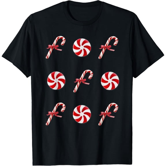 Peppermint Candy Cane Christmas T-Shirt
