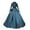 001 Blue, variant on Victorian Dress for Women 1800s Medieval Renaissance Dress Corset Flare Sleeve Vintage Dress Cocktail Party Ball Gown