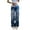 Blue, variant on Women Y2K Wide Leg Jeans Baggy High Waisted Vintage Printing Wide Leg Denim Pants Loose E-Girl Trousers Streetwear