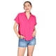 thumbnail image 1 of Blusa casual manga corta Roman Fashion /Juvenil, 5112 (Fiusha) fucsia G, 1 of 5
