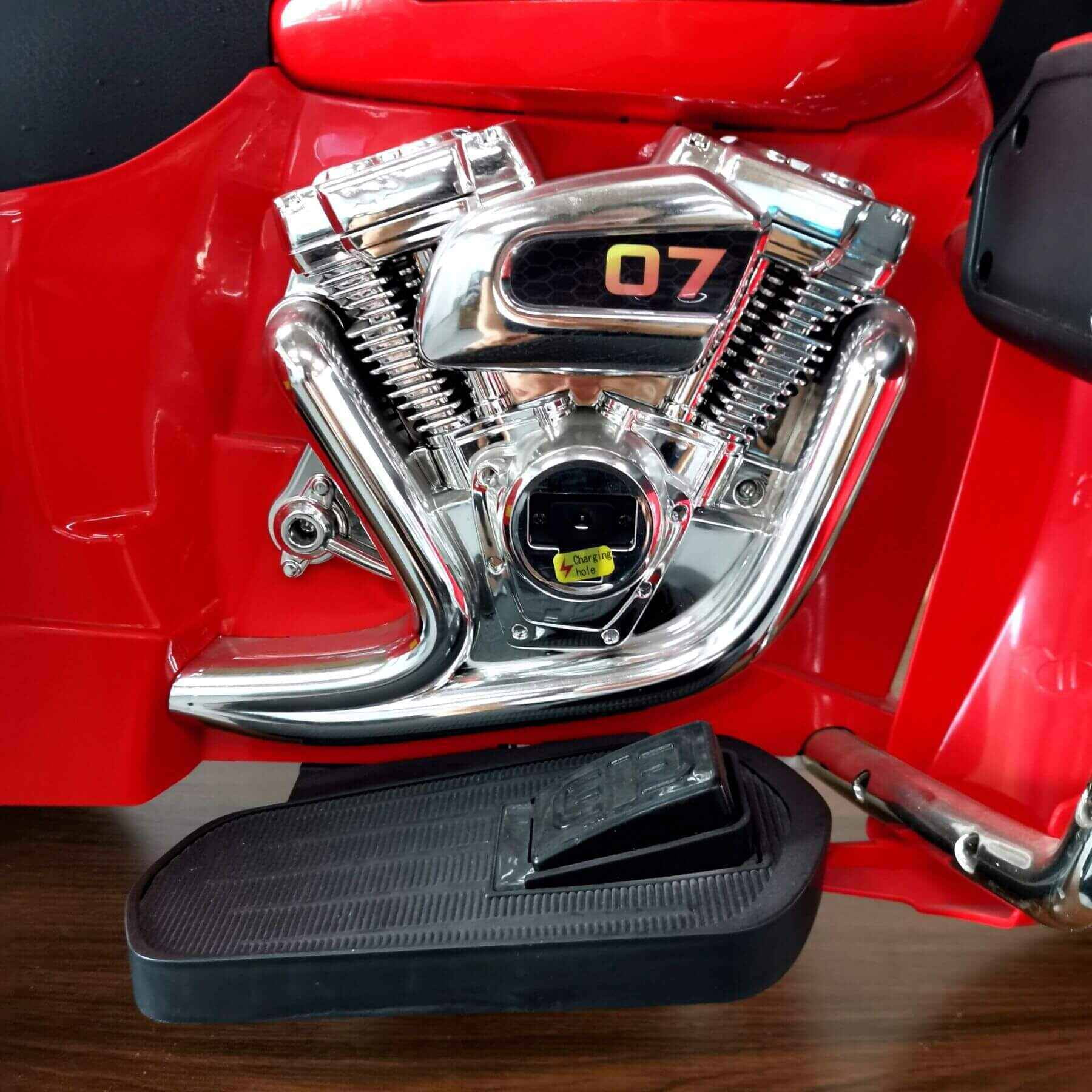 Tamco 12V Kids Electric Ride On Motorcycle with Two Seat and 3 Wheels, Red