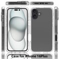 thumbnail image 4 of Decase Clear Case for iPhone 16, Built-in Screen Protector,Thin Slim Crystal Bilayer Bumper Shockproof Protective Case Cover for iPhone 16,Clear, 4 of 5