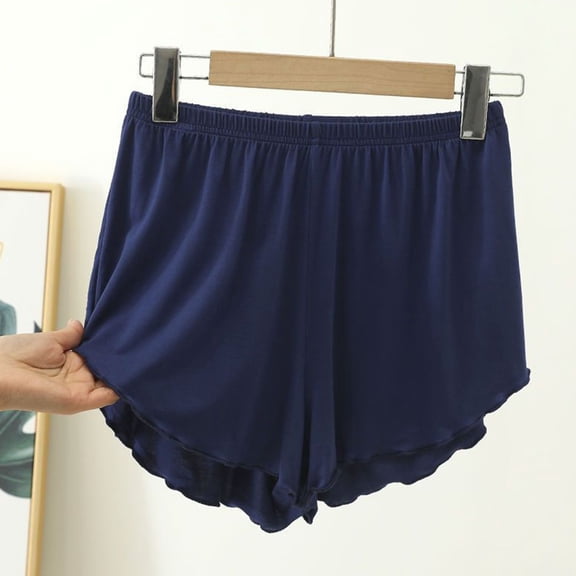 Qepwscx Womens Shorts Pajama Shorts Elastic Waist Boxers Hight Waist Sleep Shorts, Athletic Lounge Casual Sweat Shorts ,Solid Lightweight Pjs Bottoms ,Casual PJs Short for Women S-XXXL