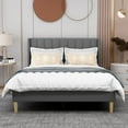 thumbnail image 3 of AGARTT Upholstered Platform Bed Frame Full Size with Headboard Wooden Slats Support/No Box Spring Needed/Easy Assembly,Grey, 3 of 12