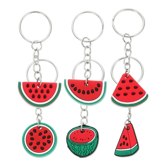 KAKOWELY 6 Pcs Porte-Clés Melon D\'eau Charme Porte-Clés Pendentif Décoration Porte-Clés,3.03"X1.02"X0.16 Pouces