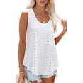 thumbnail image 2 of Qaspx Loose Womens Tank Tops Scoop Neck Sleeveless Tops Crochet Ladies Tops Casual Flowy Tanks, 2 of 4