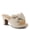 BONE, variant on Women's NORMAJEAN Slide Sandals - Denim-Inspired Design, Oversized Bow, Cushioned Footbed, 3" Heel