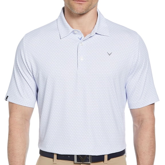 Callaway Golf Men's Chevron Printed Polo Shirt-Moisture Wicking,X-Large Lavender -