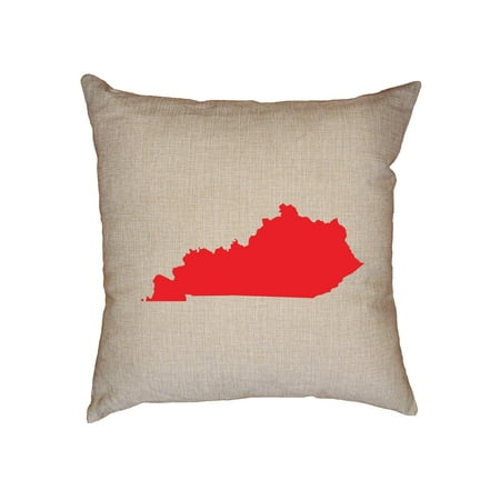 Kentucky Silhouette Kentucky Red Republican - Election Silhouette Decorative Linen Throw Cushion Pillow Case with Insert ()