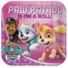 9" PAW Patrol Pink Square Paper Party Plate, 8ct