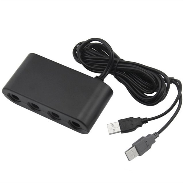 Adaptador de Controlador para Controlador GameCubes Adaptador de 4 Puertos para A U para Switch Convertidor USB Compatible con para Turbo
