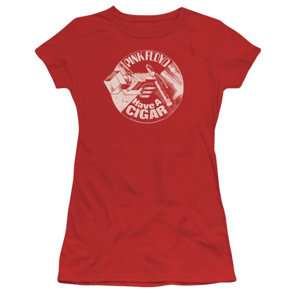 Pink Floyd Just A Cigar Junior Women's T-Shirt Sheer Red