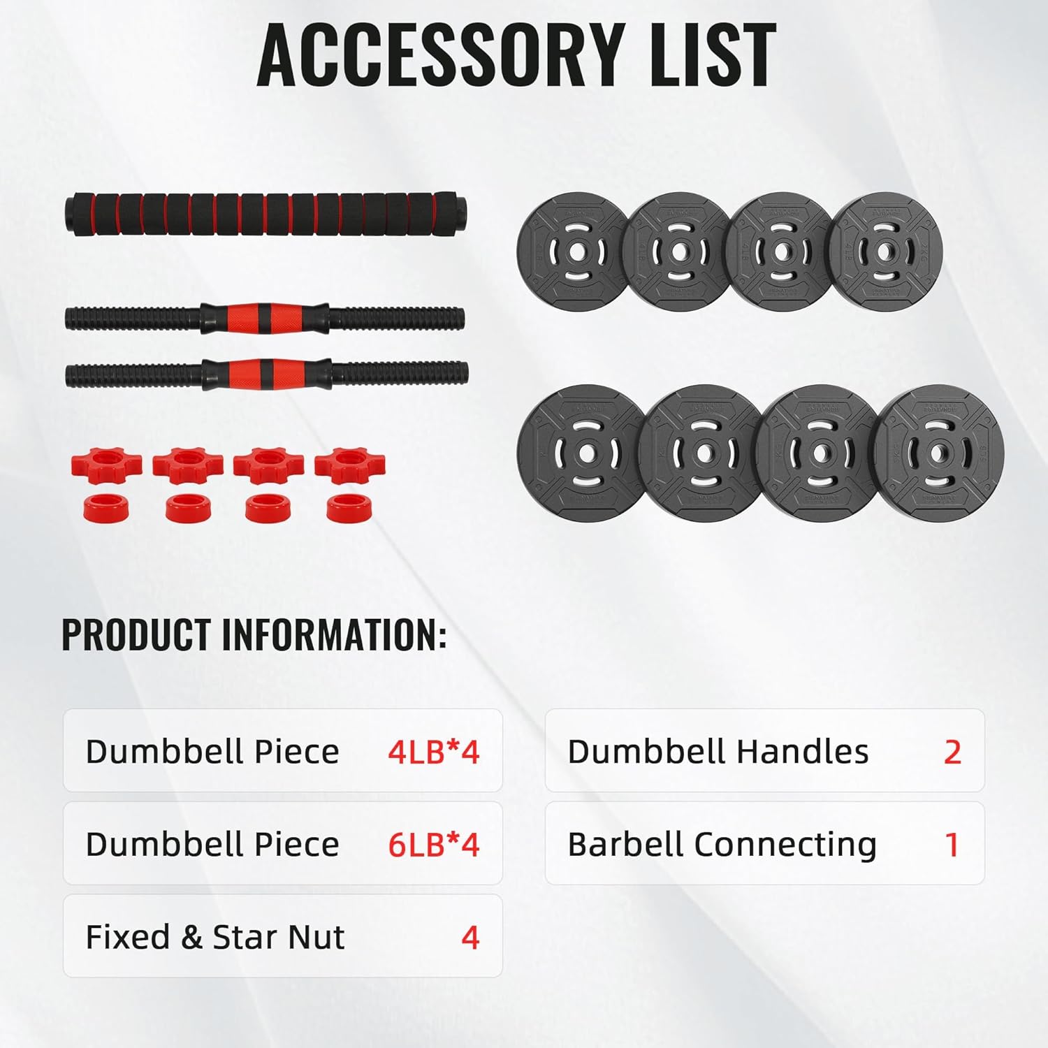 Adjustable Dumbbell Set, 40/60LBS Free Weight Set, Multi-Functional Portable Changeable Dumbbell Barbell Kettlebell Set for Home, Multiple Style