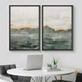 thumbnail image 2 of IDEA4WALL Framed Canvas Print Wall Art Set of 2 Gold & Gray Pastel Watercolor Stroke Geometric Abstract Modern Art Decorative Contemporary Artwork for Bedroom, Office - 16"x24"x2 Panels Black, 2 of 5