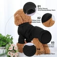 thumbnail image 4 of Polyester Dog Sweatshirt Pet Winter/Fall Clothes Fleece Lined Warm Coat for Small and Medium Dogs Black XS, 4 of 7