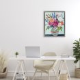 thumbnail image 3 of Stupell Industries Contemporary Big Bloom Abstract Bouquet Gray Floating Frame Canvas Art, 17 x 21, by Petals Prints Design, 3 of 7