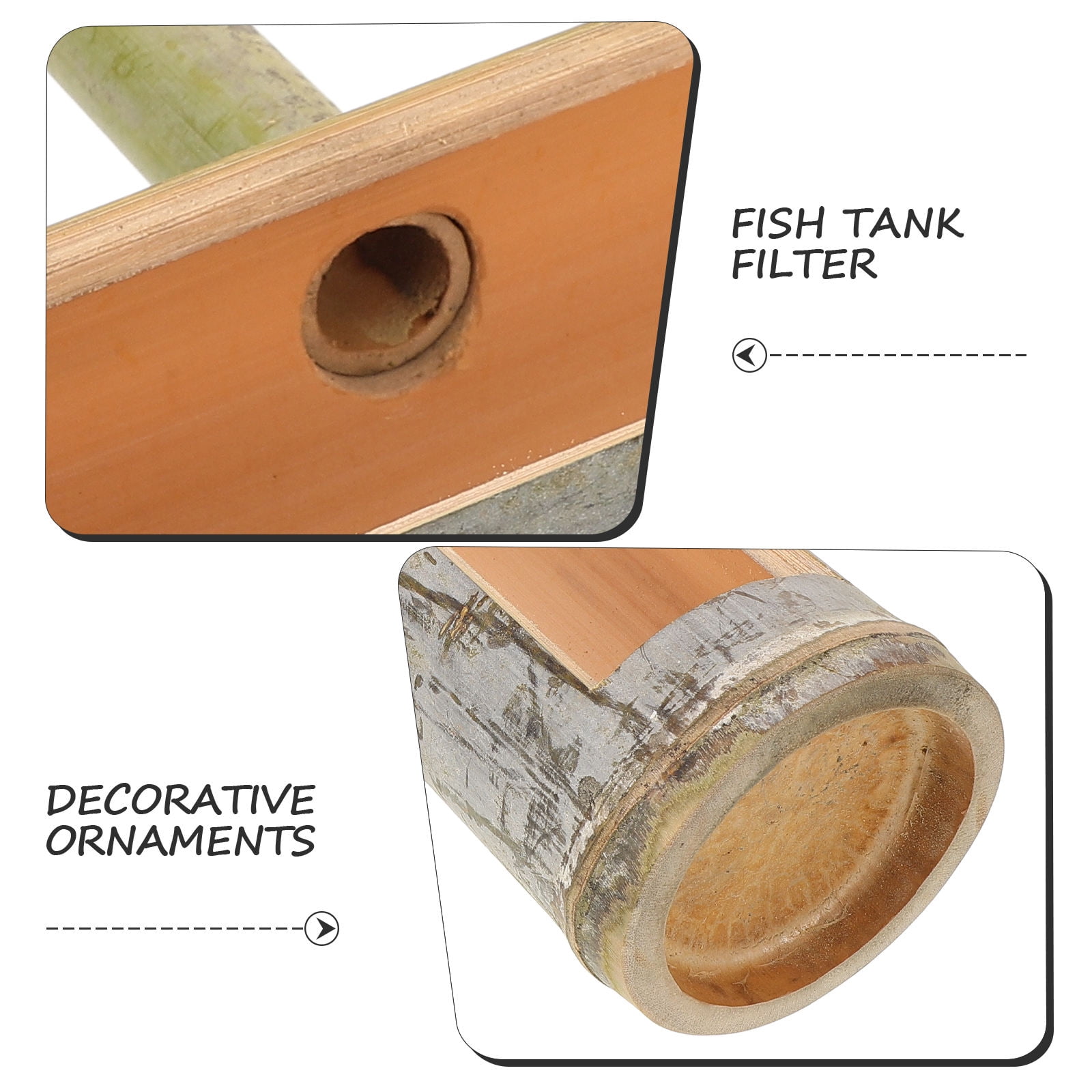 Hemoton Aquarium Water Bamboo Fountain Fish Tank Fountain Bamboo Water Spout Outdoor Fountain