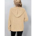 thumbnail image 3 of Ecetana Cardigans for Women Long Sleeve Knit Hooded Sweater Coat Female, 3 of 5