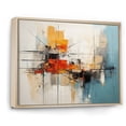 thumbnail image 2 of Designart "Blue Orange Bold Energy IV" Abstract Collages Floater Framed Canvas Wall Art, 2 of 7