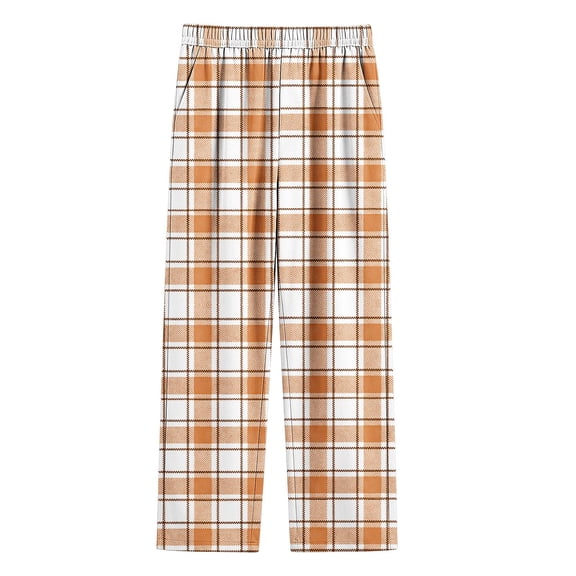 Atogsazn Kids Boys Casual Pants Childrens Loose Fit Wide Leg Pants with Pocket Fall Winter Trouser Clothes Brown 7-8 Years Fashion