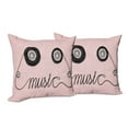 thumbnail image 6 of Ambesonne Pink Throw Pillow Cover 2 Pack, Music Cassette Tape Art, 18", Pink Black, 6 of 6