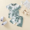 thumbnail image 2 of Boys Clothes Baby Outfits for Kids Summer Cotton Round Neck Printed Short-sleeved Running Suit 0 3 6 12 18 24 Months Clothing Sets T-shirt with Elastic Waist Shorts Outfit 2-Piece Set, 2 of 7